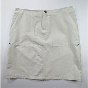 Vintage Horny Toad Skirt Sz 12 Ivory Organic Cotton Outdoor Casual Gorpcore EUC